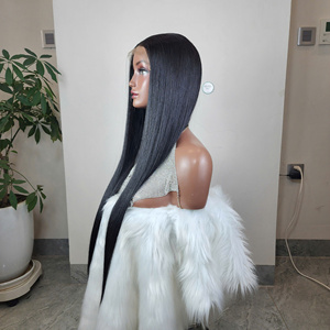 Perruques frontales en dentelle HD, cheveux humains lisses comme des baguettes, perruques frontales en dentelle suisse transparente, perruques en cheveux humains bruts vietnamiens pour femmes noires - Product Image 3