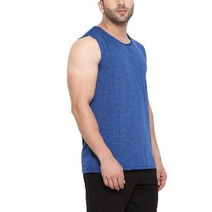 Men's Boxy Cropped Quick Dry Breathable Ribbed Cotton Custom Print Logo Summer Singlet Sleeveless Tank Top Sport Gym <b>Vest</b> - Product Image 2