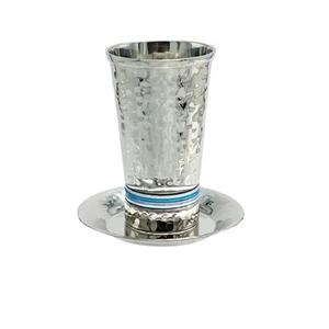 Hermoso Juego de Copas Kiddush con Diseño Floral y Plato a Juego, Diseño Tradicional, Copa de Vino de 7 oz para Shabbat y Seder, 5.5 pulgadas - Product Image 5