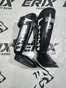 Protège-tibias de boxe professionnelle, Muay Thai, Kickboxing, protection du cou-de-pied, protection professionnelle en cuir avec cadre en acier et fermeture auto-agrippante - Product Image 4