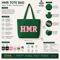 HMR Alpha |   Sac fourre-tout pour femmes brodé Kapa Alpha Soror |   Sacs personnalisés en sublimation pour femmes, broderie de sororité AKA