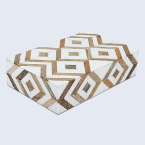 Handmade Resin Inlay Jewelry Box Wooden Decorative Storage Case Flip Top Rectangle Organizer for Bedroom Living Room - Product Image 1
