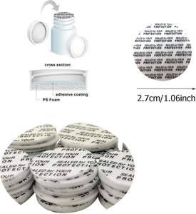 Tapas de Botella de Plástico Desechables, Ligeras, Antiderrames, con Sellado a Presión, Autoadhesivas, con Forro de Espuma, de Grado Alimenticio, con Cierre de Seda - Product Image 2