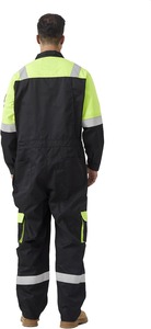 Combinaison de travail unisexe haute visibilité certifiée Oeko-Tex, imprimée à l'écran, en polyester, avec bandes réfléchissantes, combinaison de sécurité industrielle - Product Image 4