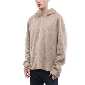 Sudadera de mohair personalizada de alta calidad para hombre, suéter de cachemira, jersey antiencogimiento, color heather, logo frontal, alta calidad - Product Image 6
