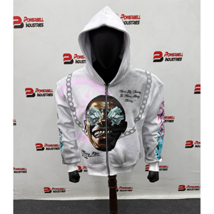 <b>Men's</b> Custom Logo Oversize Zipper Heavyweight Cotton Dirty Wash Graphic <b>Hoodie</b> <b>for</b> <b>Men</b> French Terry DTG <b>Work</b> - Product Image 1