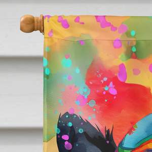 Scottish Terrier Hippie gran poste de porche decorativo patio Banner Multicolor colgante de pared poliéster casa tamaño ilustraciones Multicolor - Product Image 3