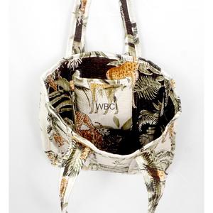 Bolso Tote Pequeño de Terciopelo Indio con Estampado Floral Hecho a Mano, Cierre Abierto, Estilo Bohemio, para Mujer, Listo para la Playa, Verano, Primavera - Product Image 5