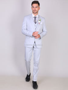 Traje de boda para hombre Traje Homme Abrigo de tres piezas Pantalón Trajes ajustados oficiales para hombre en venta al por mayor - Product Image 3