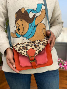 Nouveaux cheveux sur imprimé Animal en cuir recyclé femmes sac à bandoulière véritable fait à la main couleur trapue en cuir véritable Offre Spéciale sac à main sac à bandoulière - Product Image 4