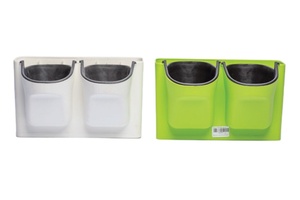 Pot de fleurs moderne en plastique à double suspension pour la décoration de la maison Pots de fleurs et jardinières muraux pour le jardin et la décoration de la maison et la culture - Product Image 4