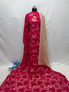 Vestido de Novia Faransawi de HABITU ENTERPRISES, Alta Calidad, 100% Tela de Seda Tejida, Transpirable, Peso Medio, Multicolor - Product Image 6