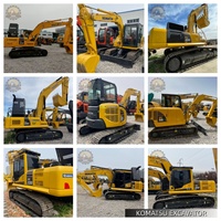 Excavadora de cadenas mini Komatsu PC56 usada en buen estado, excavadora hidráulica de 5 toneladas para construcción de jardines, en stock.