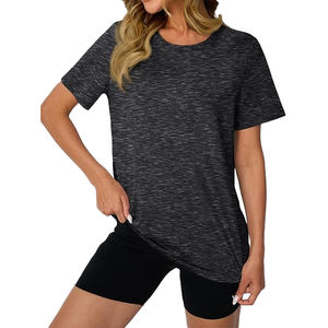 Collection Capsule – T-shirts d'été pour femmes, coupe classique, coton et polyester, col rond, écologiques, respirants, séchage rapide, manches courtes - Product Image 5