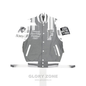 Glory Zone Custom <b>Mens</b> Vintage Varsity <b>Jacket</b> Heavyweight Wool <b>Leather</b> Sleeve Letterman Baseball Coat 20 - Product Image 4