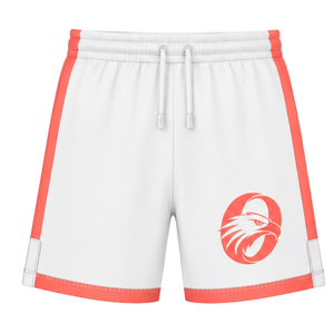 Conjunto de Camiseta y Pantalones Cortos de Rugby Color Naranja Coral y Blanco, Cuello en V, Uniforme de Equipo Personalizado, Ropa Deportiva Transpirable para Entrenamiento - Product Image 4