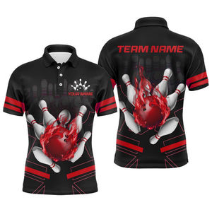 Camisetas Polo de Bowling de Manga Corta, Ligeras, Personalizadas, Sublimadas, de Secado Rápido y Transpirables - Product Image 1