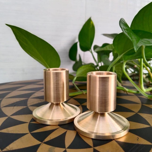 <b>Brass</b> Candle <b>Holder</b> Set Modern Minimalist Table Decor Elegant <b>Brass</b> <b>Candlestick</b> Stand Decorative Taper Candle <b>Holders</b> - Product Image 5