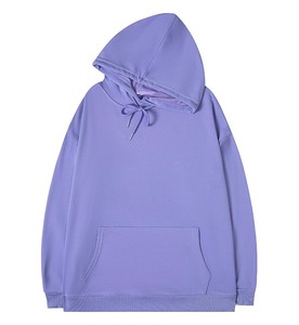 Sweat-shirt à capuche blanc pour homme, coupe classique, couleur unie, tricoté en coton, décontracté, avec poche avant, pour l'hiver, brodé - Product Image 6