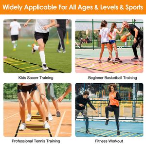 Set di Attrezzature per Allenamento di Velocità e Agilità per Principianti Professionisti, Include Scala da 6 Metri, Coni, Paracadute, Picchetti e Ostacoli - Product Image 3