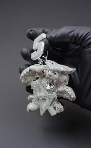 Colgante con diseño de dibujos animados, Moissanita VVS, Plata de ley 925, Bañado en rodio, Joyería de moda de lujo estilo Hip Hop y Streetwear - Product Image 2