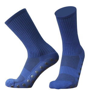 High Quality Custom Made Silicone <b>Grip</b> Sports <b>Socks</b> For <b>Kids</b> Knitted <b>Football</b> Stockings With Logo on Cuff for Autumn Season - Product Image 4