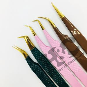 Venta al por mayor Hot Picks Pinzas para pestañas de acero inoxidable Logotipo sostenible Top Rank Pinzas para extensiones de pestañas de visón - Product Image 6