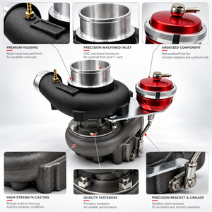 Nouveau Turbocompresseur Hybride 53/45 T25 à Roulement à Billes Refroidi par Huile pour Mise à Niveau et Amélioration Haute Performance pour le Contrôle - Product Image 2