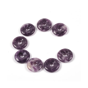 Donuts de Cristal Natural, Piedra de Lepidolita, Gema de Cristal, Piedra de Reiki, Donuts de Ágata para Sanación, Venta al por Mayor - Product Image 3