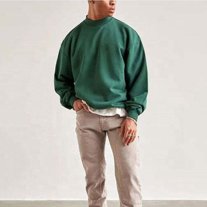 Sudadera Personalizada de Algodón Lavado Estilo Vintage con Cuello Redondo, Logotipo Estampado Desgastado, Sudadera con Capucha de Cuello Alto, Fabricante OEM ODM - Product Image 3