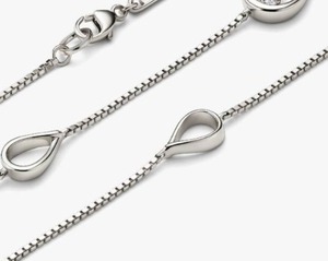 Luxury Double Layer Teardrop <b>Pendant</b> Necklace with 18K <b>Solid</b> <b>Gold</b> Link Chain Elegant Minimalist Wedding Women's Jewelry - Product Image 2