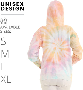 Sweat à capuche tie-dye pour femme, ultra confortable, élégant, à tons dégradés, coupe ample, vêtement de détente douillet, essentiel pour l'hiver - Product Image 3