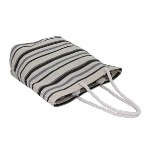 Customizable Wedding Wine <b>Bride</b> <b>Beach</b> Canvas <b>Bag</b> Soft Thick Hand Length Handle Striped Multicolour White - Product Image 3