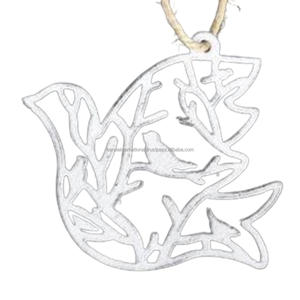 ที่แขวนเหล็กตกแต่งนกด้วยผงเคลือบสีขาวสำเร็จรูปสำหรับตกแต่งบ้านและตกแต่งคริสต์มาสอื่นๆ - Product Image 1