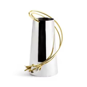 Modern Metal Flower <b>Vase</b> Elegant Decorative Table Centerpiece for Home Office Hotel Restaurant Wedding Dining Decor Stylish Gift - Product Image 6