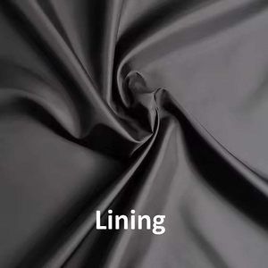 เสื้อแจ็คเก็ตบอมเบอร์สีดำสำหรับผู้ชาย ผ้าโพลีเอสเตอร์ สีพื้น ปิดด้วยซิป สวมใส่สบายๆ ในฤดูใบไม้ร่วง คอตั้ง ทรงปกติ - Product Image 3
