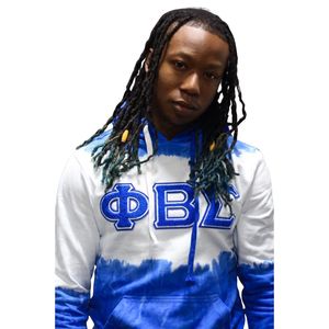 Sudadera con Capucha de Chenilla Tie Dye Phi Beta Sigma para Hombre, Ajuste Cómodo, Tela Premium, Ropa Casual de Fraternidad Griega - Product Image 1