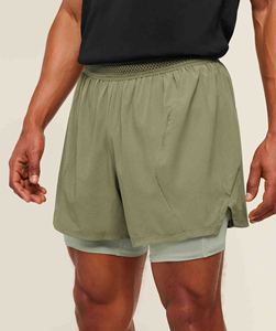 Wholesale <b>Mens</b> Custom 2 in 1 Sports <b>Shorts</b> Double Layer Premium Running Gym <b>Shorts</b> With <b>Compression</b> Inner Liner Quick Dry Fabric - Product Image 1