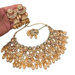 STAR IMPEX 2026 Últimos Diseños Precio al por Mayor Conjuntos de Joyería de Circonio Chapados en Oro Indio y Pakistaní de Moda para Bodas, Collar y Pendientes - Product Image 1