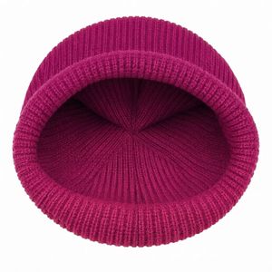 Custom Logo <b>Winter</b> Knitted Beanie Hat Solid Color Skull <b>Cap</b> Street Style Soft Warm Stretch 100% Acrylic Adjustable Headwear - Product Image 4