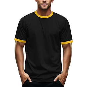 Camiseta Deportiva de Cuello Redondo para Hombre, Camiseta Deportiva de Manga Corta para Hombre, Ligera, de Algodón, Informal, para Verano, Gimnasio, Entrenamiento, a la Moda - Product Image 1