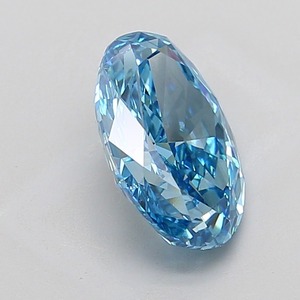 Diamant bleu ovale fantaisie de 3,46 carats, clarté VVS2, certifié, diamant bleu de luxe - Product Image 4