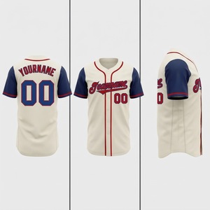 Camiseta de Béisbol Personalizada para Hombre, Blanca, Azul Marino y Roja, Manga Corta, Nombre del Equipo y Número Impresos, Absorbe la Humedad, Corte Regular - Product Image 5