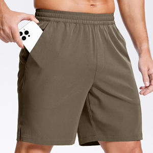 Shorts de tennis pour hommes, personnalisables, à taille élastique avec cordon de serrage, séchage rapide, respirants, écologiques, motif uni, style vintage, pour la gym et le sport - Product Image 3