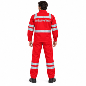 Custom Men <b>Flame</b> Resistant Suit Reflective Safety Workwear Set Industrial FR <b>Shirt</b> Pants Custom Mens FR Uniforce International - Product Image 6