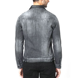 New Arrival Winter Men's <b>Denim</b> <b>Jackets</b> Front Logo Customizable High Quality Plus Size Casual Cotton Made - Product Image 6