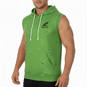 Hoodies sans manches pour hommes les plus vendus – Coton mélangé, basiques pour le fitness et la musculation, idéaux pour l'hiver – Les plus populaires de la mode - Product Image 2