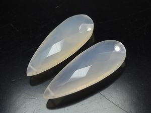 New Arrival White Chalcedony Teardrop Earring Pair Handmade Loose <b>Stone</b> <b>Beads</b> 30X10MM Wholesale Price - Product Image 5