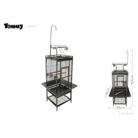 Cage à perroquets Yommy simple en fer peint, grande taille 80x76x172cm, support durable, fermeture horizontale coulissante, emballage en boîte pour oiseaux
