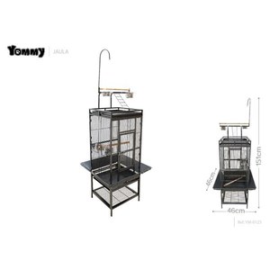 Jaula para loros Yommy de 80x76x172cm con soporte para pájaros - Product Image 2